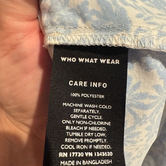 Who What Wear Blue and White Smocked Midi Sundress medium - Picture 4 of 5